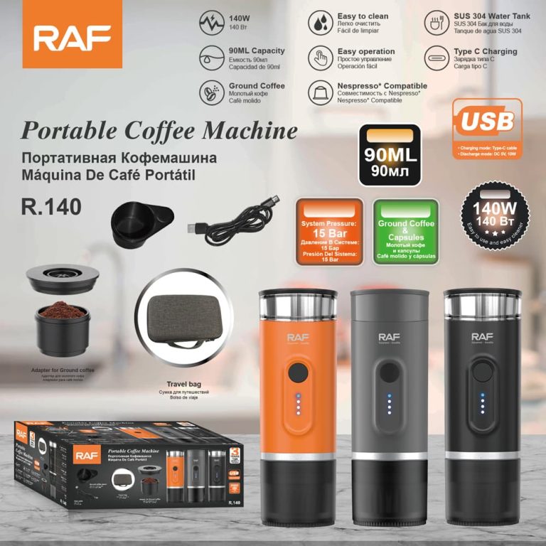 R.140 Gusto Tea and Coffee Maker 15 Bar Kaffe Machine Multi-Capsule Consumer Electronics with USB