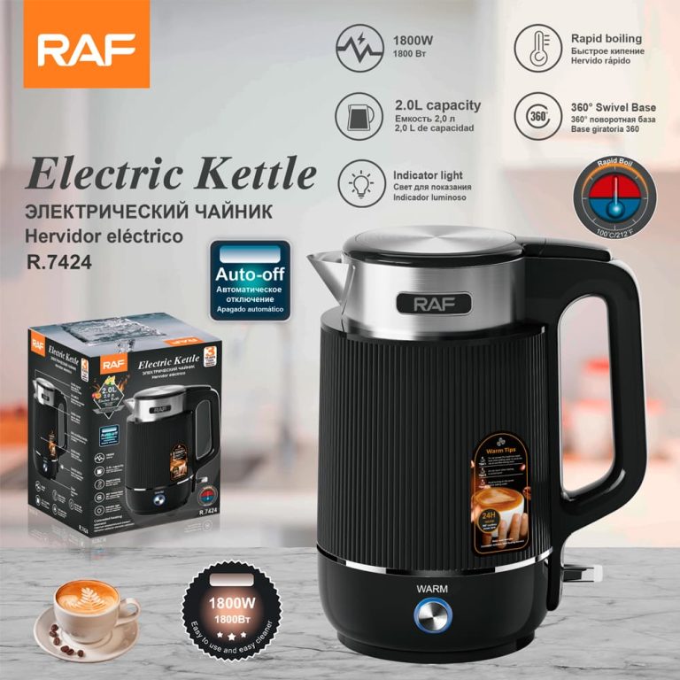 R.7424 Electric Kettle Stainless Steel Water Home Kitchen Appliance