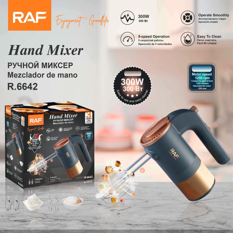 R.6642 Home Kitchen Bread Dough Flour Electric Egg Beater Hand Mixer