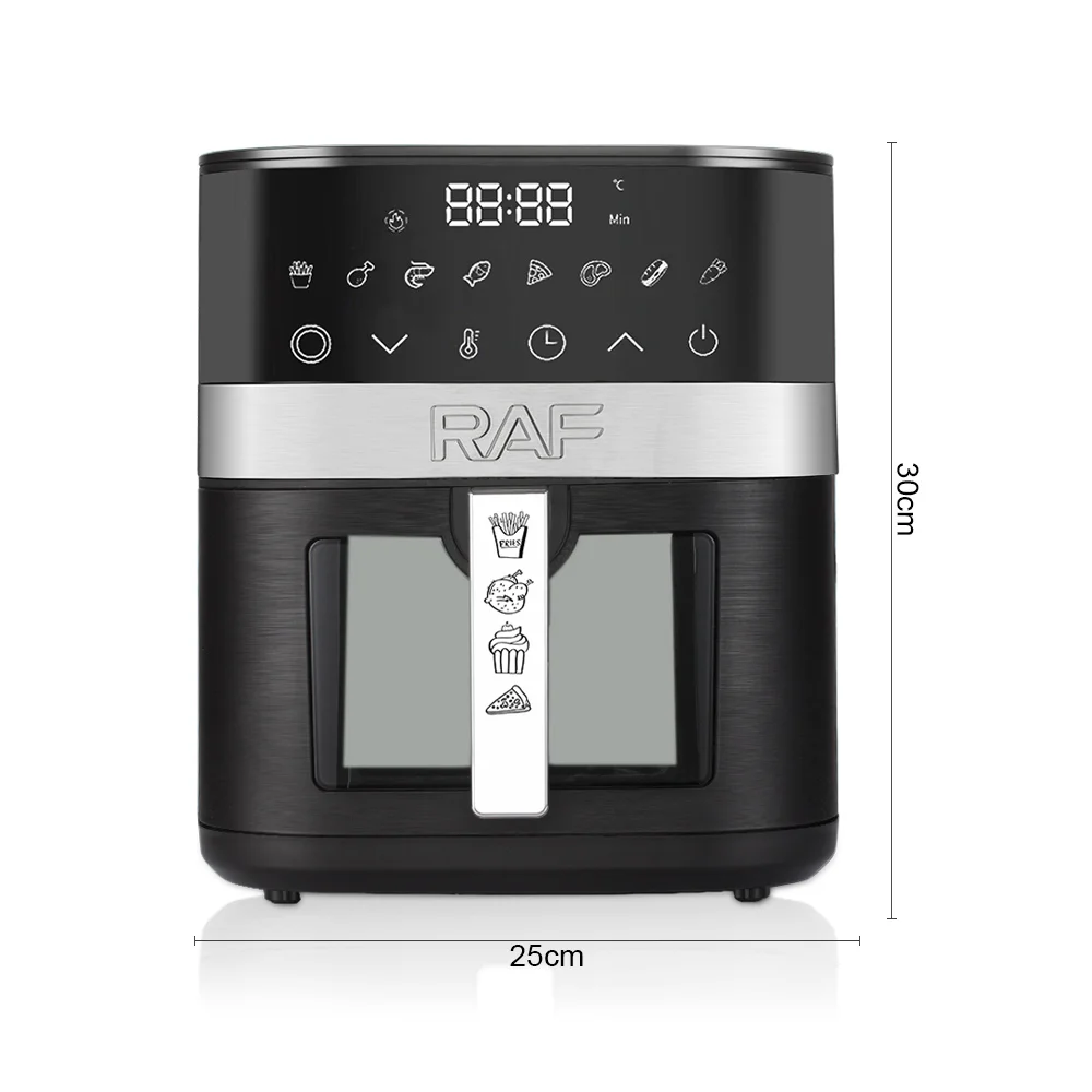 RAF R.5278 5L touch-screen air fryer with viewing window