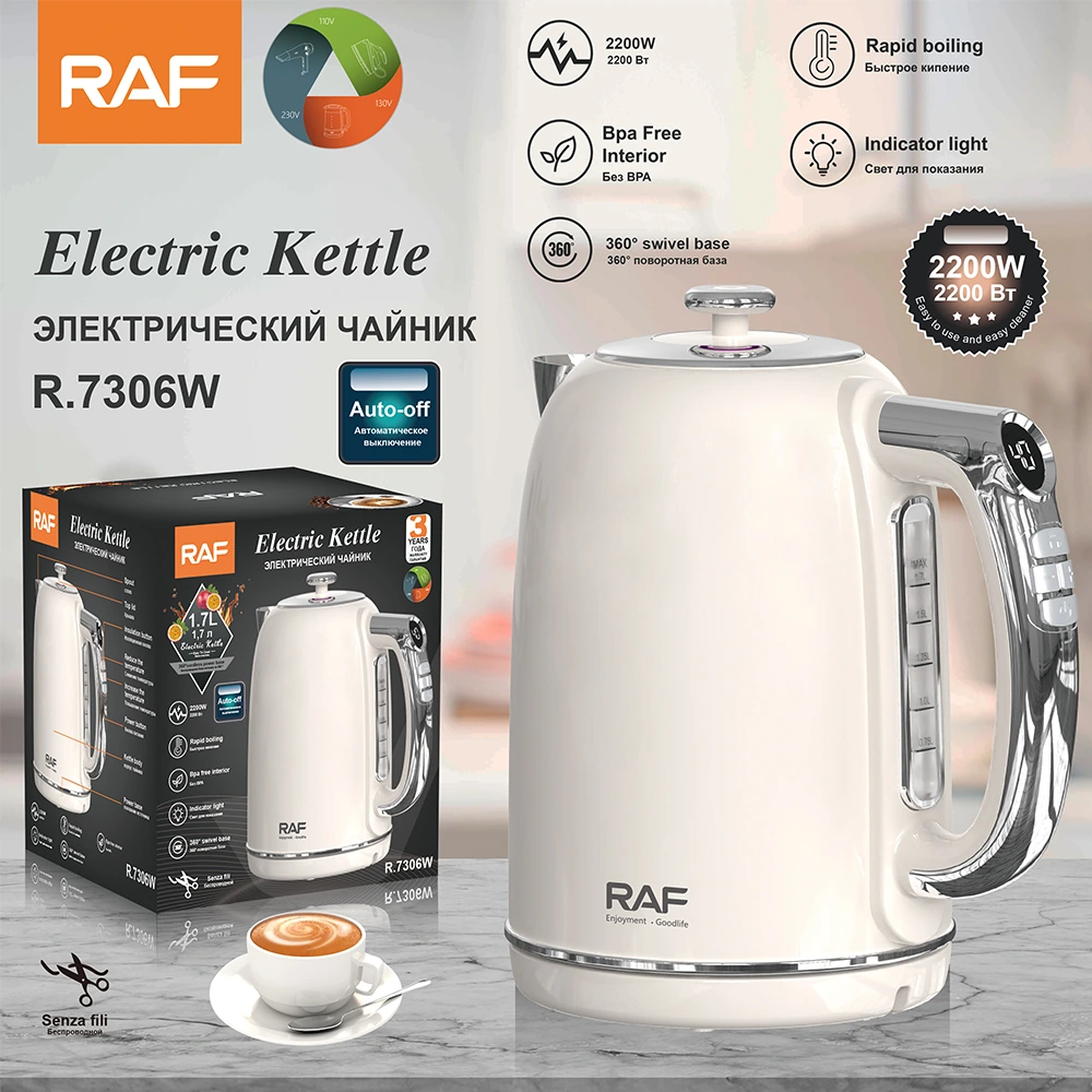RAF R.7306 electric kettle with LCD display